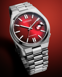  Shop Authentic Citizen Tsuyosa Automatic Red Dial Silver Steel Strap Watch For Men - NJ0150-56W - Luxxuri