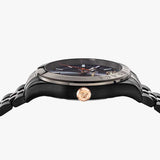  Shop Authentic Versace Hellenyium Analog Black Dial Black Steel Strap Watch For Men - VEVK00320 - Luxxuri