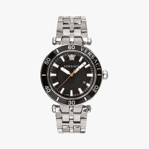 Shop Authentic Versace Greca Sport Quartz Black Dial Silver Steel Strap Watch For Men - VEZ300321 - Luxxuri