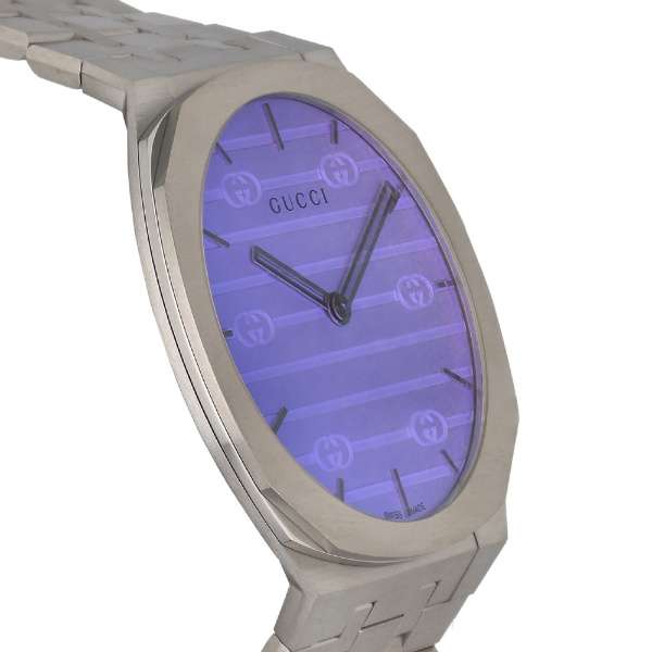  Shop Authentic Gucci 25H Quartz Blue Dial Silver Steel Strap Unisex Watch - YA163408 - Luxxuri