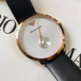 Shop Authentic Emporio Armani Modern Slim Analog Silver Dial Brown Leather Strap Watch For Men - AR11163 - Luxxuri