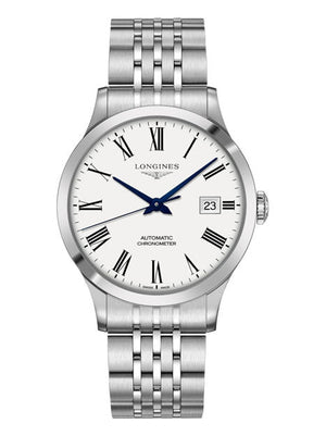  Shop Authentic Longines Record Automatic Stainless Steel 40mm Watch for Men - L2.821.4.11.6 - Luxxuri