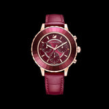  Shop Authentic Swarovski Octea Lux Chrono Red Dial Red Leather Strap Watch for Women - 5547642 - Luxxuri