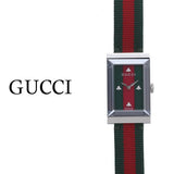  Shop Authentic Gucci G-Frame Mother of Pearl Dial Two Tone Nylon Strap Watch For Women - YA147404 - Luxxuri
