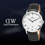  Shop Authentic Daniel Wellington Dapper Sheffield White Dial Black Leather Strap Watch For Men - DW00100088 - Luxxuri