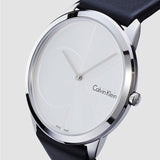  Shop Authentic Calvin Klein Minimal Black Dial Black Leather Strap Watch for Men - K3M211C3 - Luxxuri