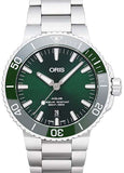  Shop Authentic Oris Aquis Date Green Dial Silver Steel Strap Watch for Men - 0173377304157-0782405PEB - Luxxuri