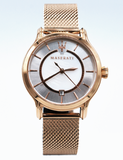  Shop Authentic Maserati Epoca Mother of Pearl Dial Rose Gold Mesh Strap Watch For Women - R8853118506 - Luxxuri