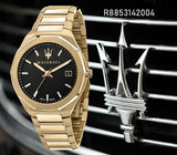  Shop Authentic Maserati Stile Black Dial Gold Steel Strap Watch For Men - R8853142004 - Luxxuri