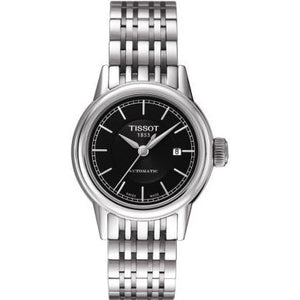  Shop Authentic Tissot Carson Automatic Black Dial Silver Steel Strap Watch For Women - T085.207.11.051.00 - Luxxuri
