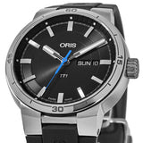  Shop Authentic Oris TT1 Day Date Black Dial Black Rubber Strap Watch for Men - 0173577524154-0742406FC - Luxxuri