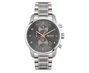  Shop Authentic Hugo Boss Skymaster Grey Dial Two Tone Steel Strap Watch for Men - 1513789 - Luxxuri