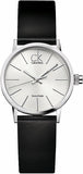  Shop Authentic Calvin Klein Post Minimal Silver Dial Black Leather Strap Watch for Men - K7622185 - Luxxuri