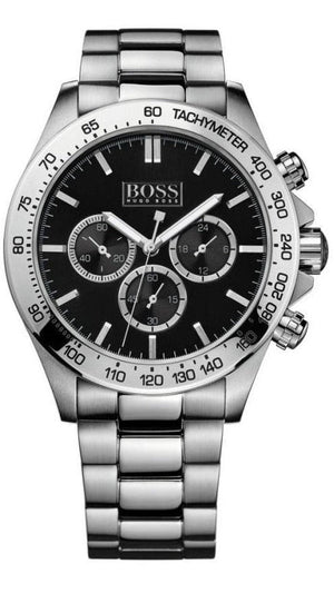  Shop Authentic Hugo Boss Ikon Black Dial Silver Steel Strap Watch for Men - 1512965 - Luxxuri