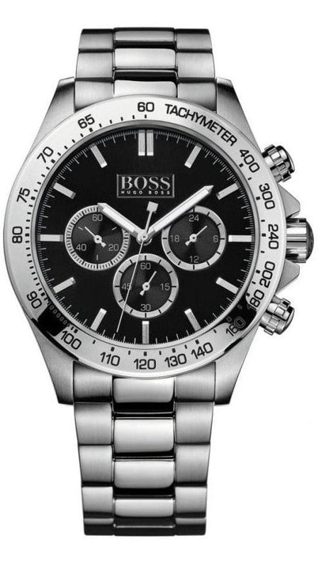  Shop Authentic Hugo Boss Ikon Black Dial Silver Steel Strap Watch for Men - 1512965 - Luxxuri