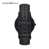  Shop Authentic Emporio Armani Meccanico Automatic Black Dial Black Leather Strap Watch For Men - AR60042 - Luxxuri