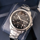  Shop Authentic Maserati Successo Chronograph Black Dial Silver Steel Strap Watch For Men - R8873621001 - Luxxuri