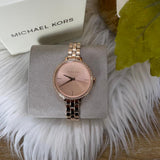  Shop Authentic Michael Kors Charley Three-Hand Analog Rose Gold Dial Rose Gold Steel Strap Watch for Women - MK4400 - Luxxuri