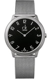  Shop Authentic Calvin Klein Minimal Black Dial Silver Mesh Bracelet Watch for Men - K3M51151 - Luxxuri