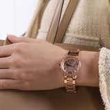  Shop Authentic Michael Kors Mini Camille Multifunction Rose Gold Dial Rose Gold Steel Strap Watch For Women - MK7273 - Luxxuri