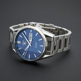  Shop Authentic Tag Heuer Carrera Automatic Blue Dial Silver Steel Strap Watch for Men - WAR201E.BA0723 - Luxxuri