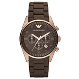  Shop Authentic Emporio Armani Sport Chronograph Brown Dial Brown Stainless Steel Watch For Men - AR5890 - Luxxuri