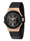  Shop Authentic Maserati Potenza Black Mesh Bracelet Black Dial Watch For Men - R8853108010 - Luxxuri