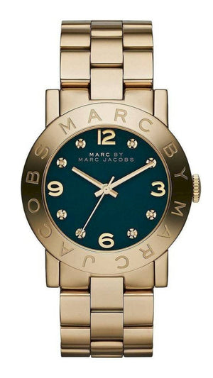  Shop Authentic Marc Jacobs Amy Green Dial Gold Steel Strap Watch for Women - MBM8619 - Luxxuri