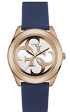  Shop Authentic Guess G Twist White Dial Blue Silicone Strap Watch For Women - W0911L6 - Luxxuri