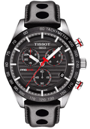  Shop Authentic Tissot PRS 516 Chronograph Black Dial Black Leather Strap Watch For Men - T100.417.16.051.00 - Luxxuri
