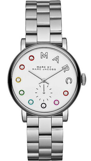  Shop Authentic Marc Jacobs Marc White Dial Silver Steel Strap Watch for Women - MBM3420 - Luxxuri