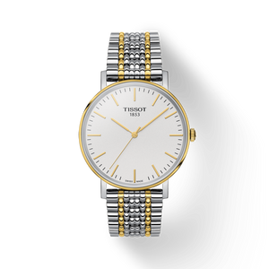  Shop Authentic Tissot Everytime Medium White Dial Two Tone Mesh Bracelet Watch For Men - T109.410.22.031.00 - Luxxuri