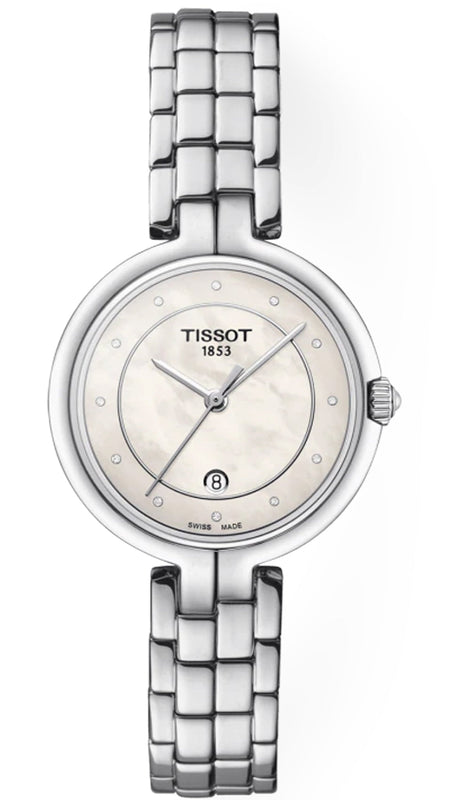  Shop Authentic Tissot T Lady Flamingo Diamonds White Dial Silver Steel Strap Watch For Women - T094.210.11.116.01 - Luxxuri