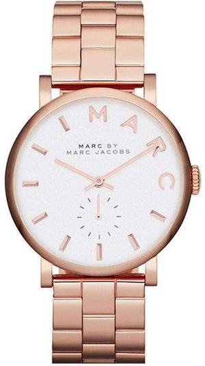  Shop Authentic Marc Jacobs Baker White Dial Rose Gold Steel Strap Watch for Women - MBM3244 - Luxxuri