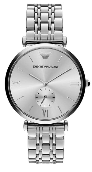  Shop Authentic Emporio Armani Classic Silver Dial Silver Steel Strap Watch For Men - AR1819 - Luxxuri
