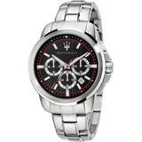 Shop Authentic Maserati Successo Chronograph Black Dial Silver Steel Strap Watch For Men - R8873621009 - Luxxuri