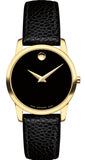  Shop Authentic Movado Museum Classic Black Dial Black Leather Strap Watch For Women - 0607016 - Luxxuri