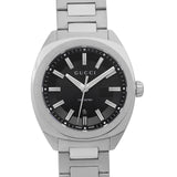  Shop Authentic Gucci GG2570 Quartz Black Dial Silver Steel Strap Watch For Men - YA142401 - Luxxuri