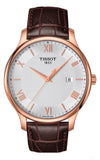  Shop Authentic Tissot T Classic Tradition Silver Dial Brown Leather Strap Watch For Men - T063.610.36.038.00 - Luxxuri