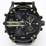  Shop Authentic Diesel Mr Daddy 2.0 Black Dial Black Leather Strap Watch For Men - DZ7348 - Luxxuri