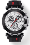  Shop Authentic Tissot T Race Chronograph White Dial Black Silicone Strap Watch For Men - T115.417.27.011.00 - Luxxuri