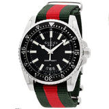  Shop Authentic Gucci Dive Black Dial Two Tone NATO Strap Watch For Men - YA136206 - Luxxuri