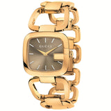  Shop Authentic Gucci G Gucci Brown Dial Rose Gold Steel Strap Watch For Women - YA125408 - Luxxuri