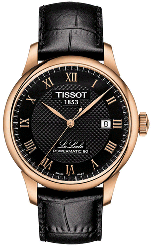  Shop Authentic Tissot Le Locle Powermatic 80 Black Dial Black Leather Strap Watch For Men - T006.407.36.053.00 - Luxxuri
