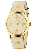  Shop Authentic Gucci G Timeless White Dial White Leather Strap Watch For Women - YA1264096 - Luxxuri