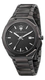 Maserati Stile Quartz Black Dial Black Steel Strap Watch For Men - R8853142001