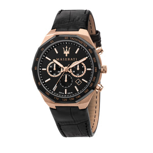  Shop Authentic Maserati Stile Black Matte Dial Black Leather Strap Watch For Men - R8871642001 - Luxxuri