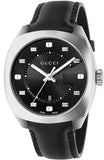  Shop Authentic Gucci GG2570 Quartz Black Dial Black Leather Strap Watch For Men - YA142307 - Luxxuri