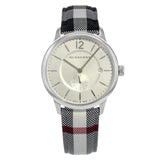  Shop Authentic Burberry The Classic Horseferry Silver Dial Black Leather Strap Watch for Men - BU10002 - Luxxuri