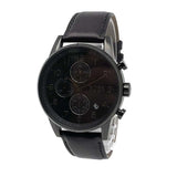  Shop Authentic Hugo Boss Navigator Black Dial Black Leather Strap Watch for Men - 1513497 - Luxxuri